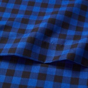 Twin XL Sheet Set Blue Check